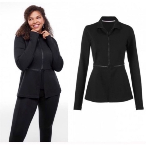 Cabi Black Women's Relax Convertible Stretch Ponte Long Jacket NWOT 5655 - Picture 2 of 6